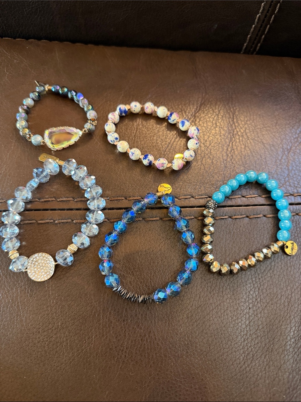 Erimish 5 bracelet blue stack